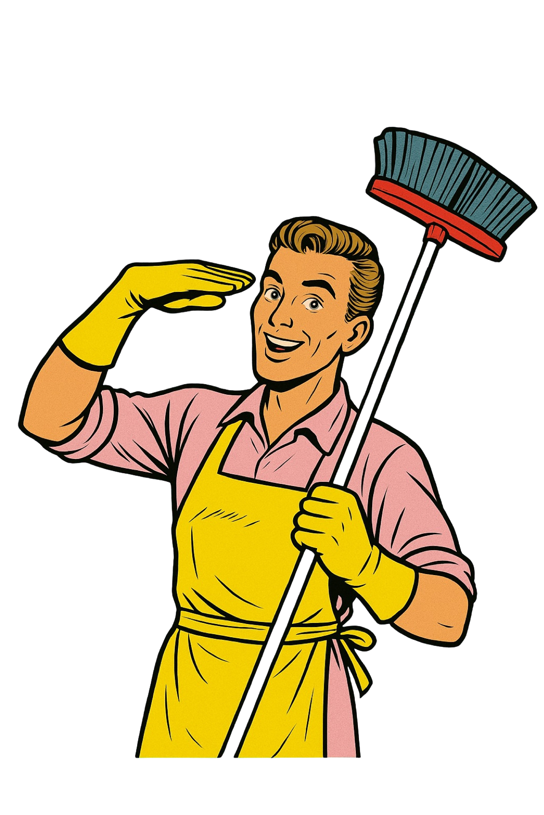 Commercial cleaning character