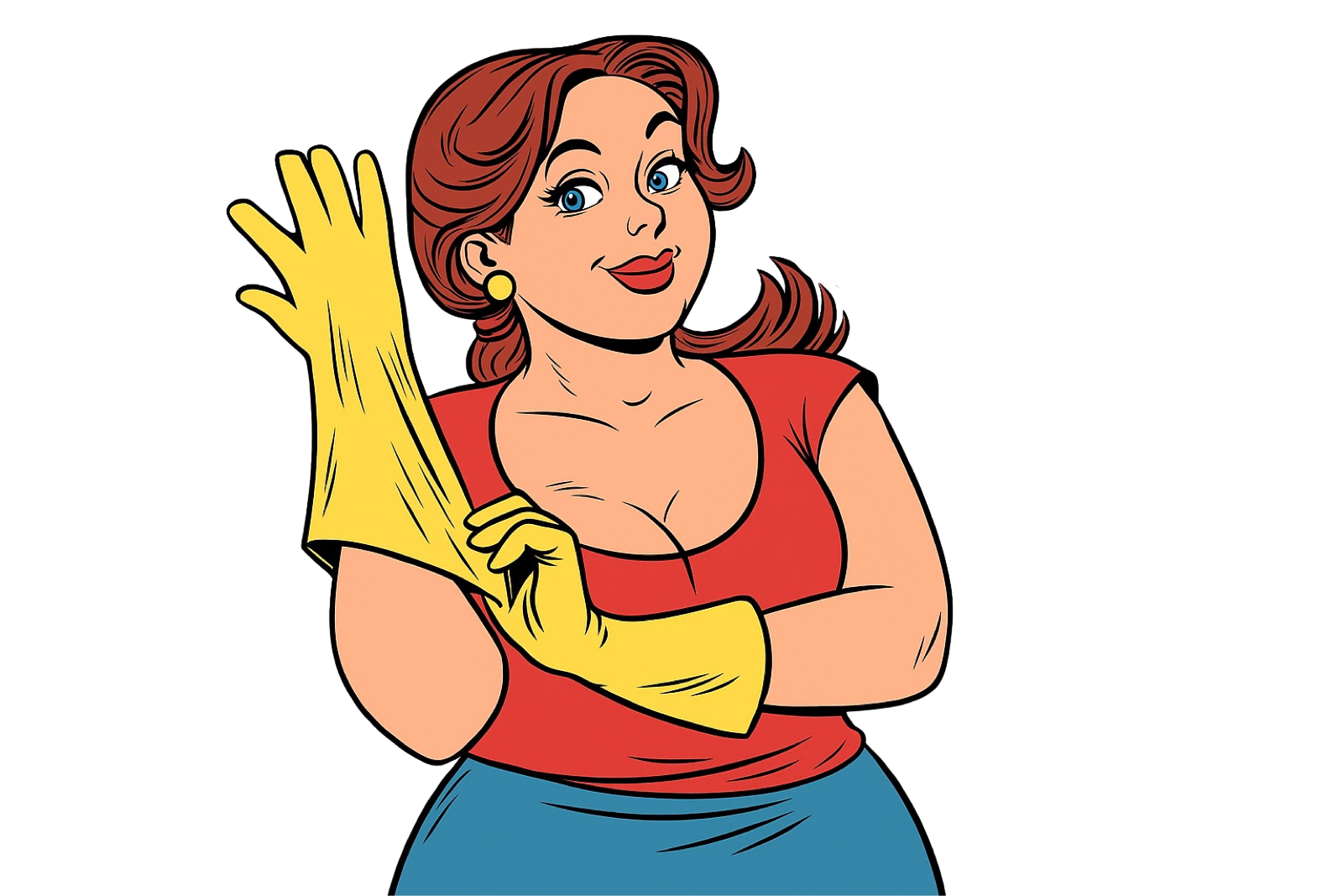 Domestic cleaning character